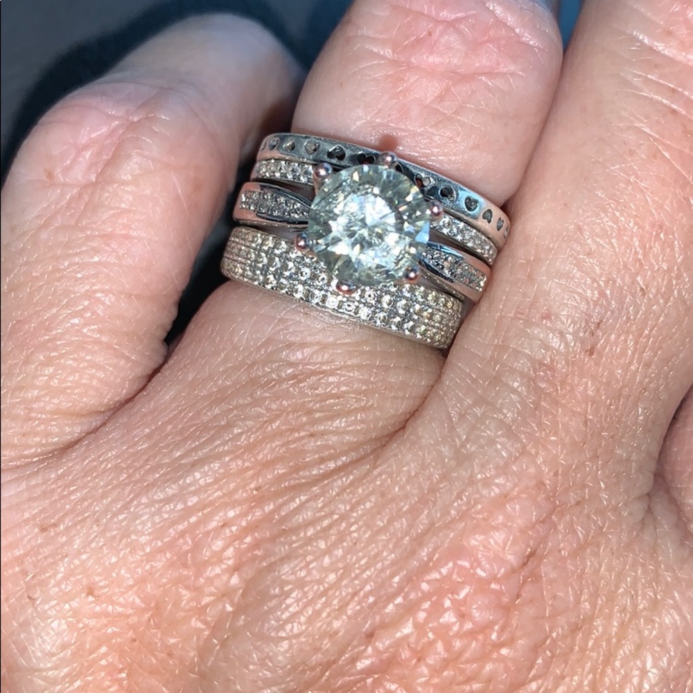 1 ct moissanite Ring Sz 5 - Picture 6 of 6